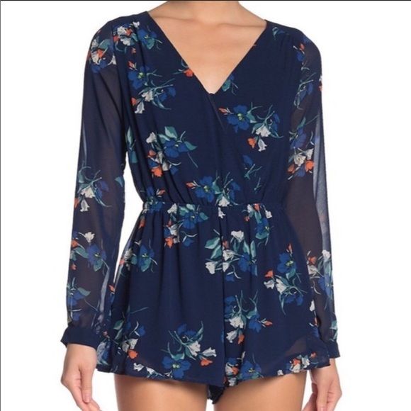 ASTR blue surplice romper size small - Picture 1 of 5